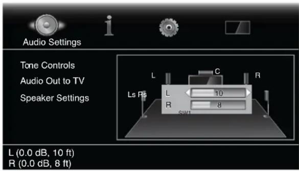 HARMAN KARDON BDS 600230 - Réglage des distances des enceintes : - 2