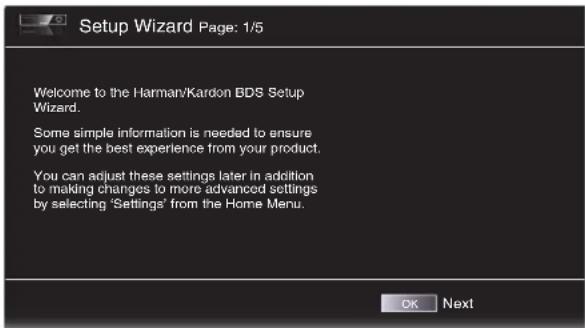 HARMAN KARDON BDS 776W230B2 - Assistant de configuration (Setup Wizard) - 1