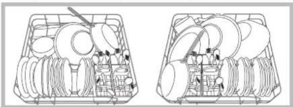 HOTPOINT-ARISTON LFS 114 BKHA - Exemples de chargement du panier inférieur - 1