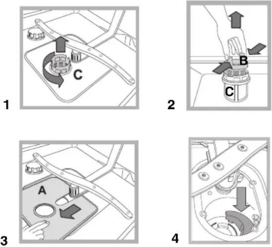HOTPOINT-ARISTON LFS 114 BKHA - Pulire i filtri - 1