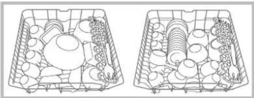 HOTPOINT-ARISTON LFS 114 BKHA - Esempi di caricamento cesto superiore - 1