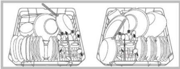 HOTPOINT-ARISTON LFS 114 IXHA - Voorbeelden van het inladen van het onderrek - 1