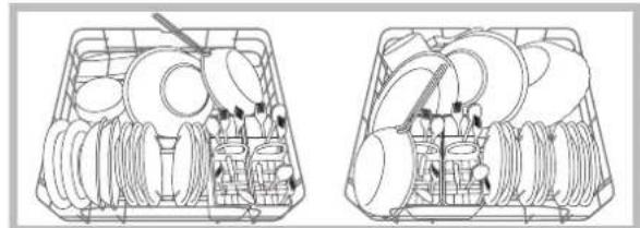 HOTPOINT-ARISTON LFS 114 IXHA - Przyklady napelniania dolnego kosza - 1