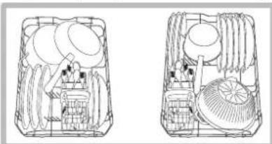 HOTPOINT-ARISTON LSF 835 X EUHA - Przyklady napelniania dolnego kosza - 1