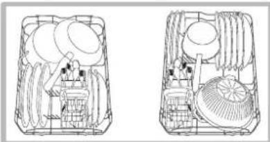 HOTPOINT-ARISTON LSF 835 X EUHA - Exemples de chargement du panier inférieur - 1