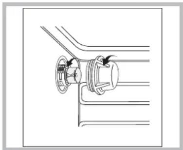 HOTPOINT-ARISTON MH 99.1 (BK) HA - Substituição da lampada - 1