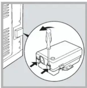 HOTPOINT-ARISTON FH 62 (WH)HA - Montaje del cable de alimentacion electrica - 1