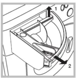 HOTPOINT-ARISTON WMD 742 SK - Reinigen van het wasmiddelbakje - 1