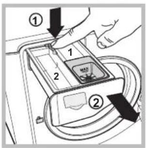 HOTPOINT-ARISTON Aqualtis AQ113D 69 EUA - Reinigung der Waschmittelschublade - 1