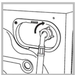 HOTPOINT-ARISTON Aqualtis AQ113D 69 EUA - Anschluss des Zulaufschlauches - 1