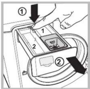 HOTPOINT-ARISTON Aqualtis AQ113D 69 EUA - Cleaning the detergent dispenser drawer - 1