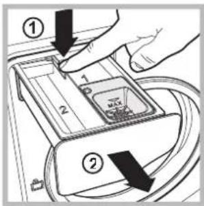 HOTPOINT-ARISTON Aqualtis AQ7F 293 U (EU) - Pulire il cassetto dei detersivi - 1