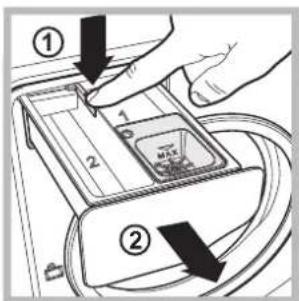 HOTPOINT-ARISTON Aqualtis AQ7F 293 U (EU) - Limpar a gaveta dos detergentes - 1