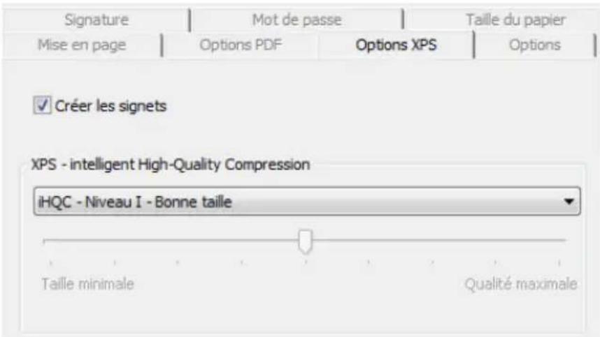 IRIS Readiris Corporate 12 - Pour sélectionner les options XPS : - 1