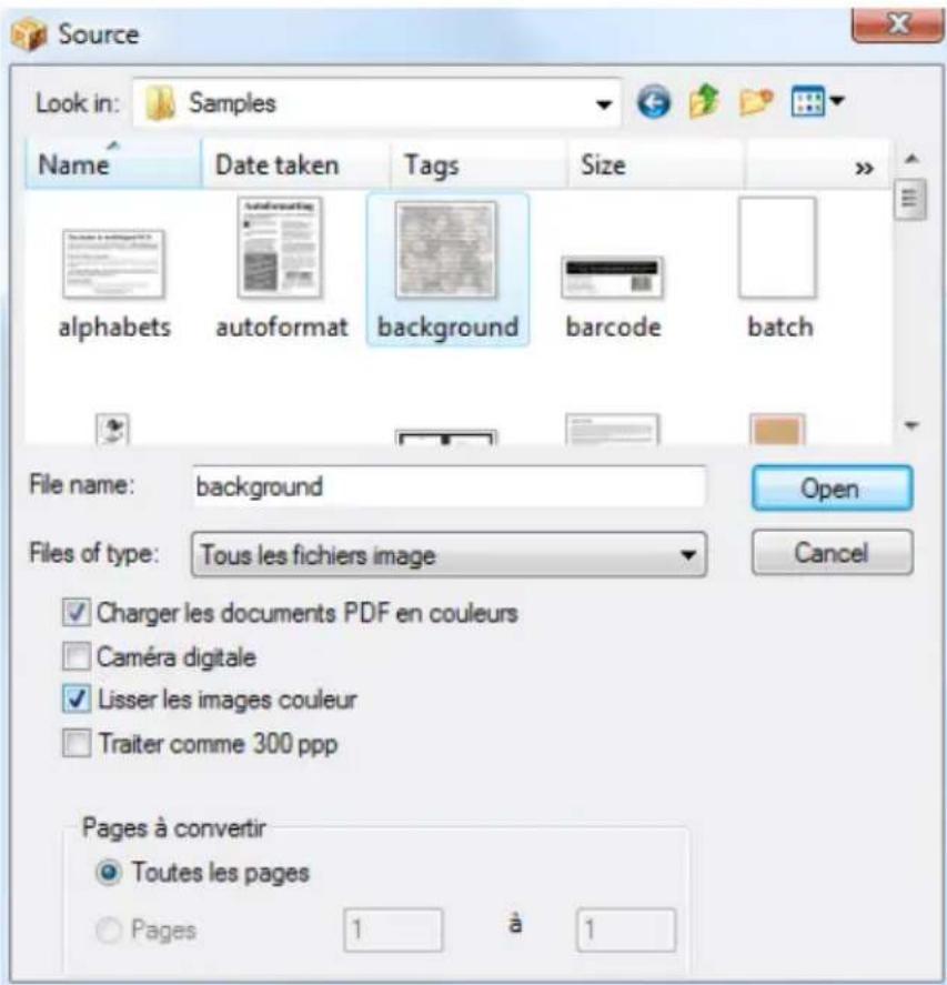 IRIS Readiris Pro 12 - Pour ouvrir des fichiers image existants : - 2