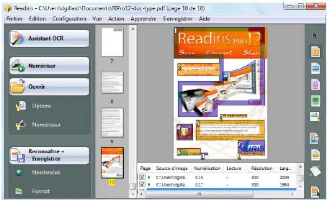 IRIS Readiris Pro 12 - INTERFACE UTILISATEUR - 2