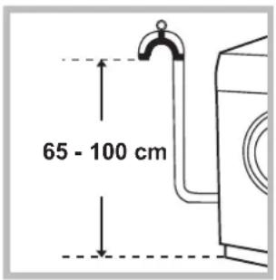INDESIT Maxi IWE 8128 B (EU) - Raccordement du tuyau de vidange - 1