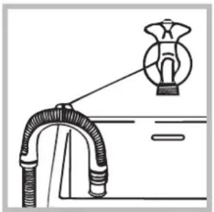 INDESIT Maxi IWE 8128 B (EU) - Raccordement du tuyau de vidange - 2