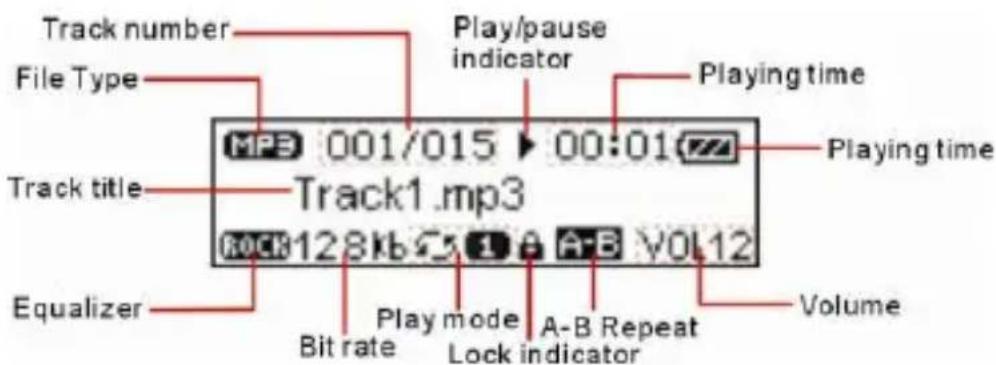 INTENSO Musik Walker - Wskazania Wyswietlacz - 1