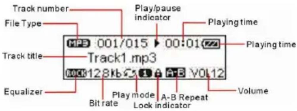 INTENSO Musik Walker - Indicadores de pantalla - 1