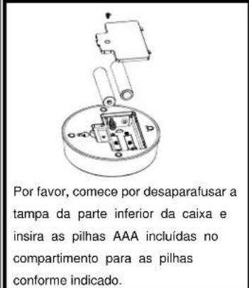 INTENSO WeatherMan - Inserção das pilhas: - 1