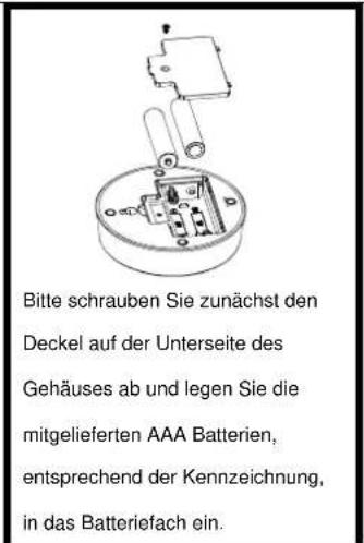 INTENSO WeatherMan - Einsetzen der Batterie: - 1