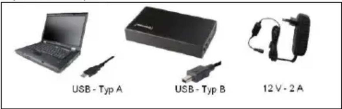 INTENSO Memory Tower - Ligar o disco rigo: - 1