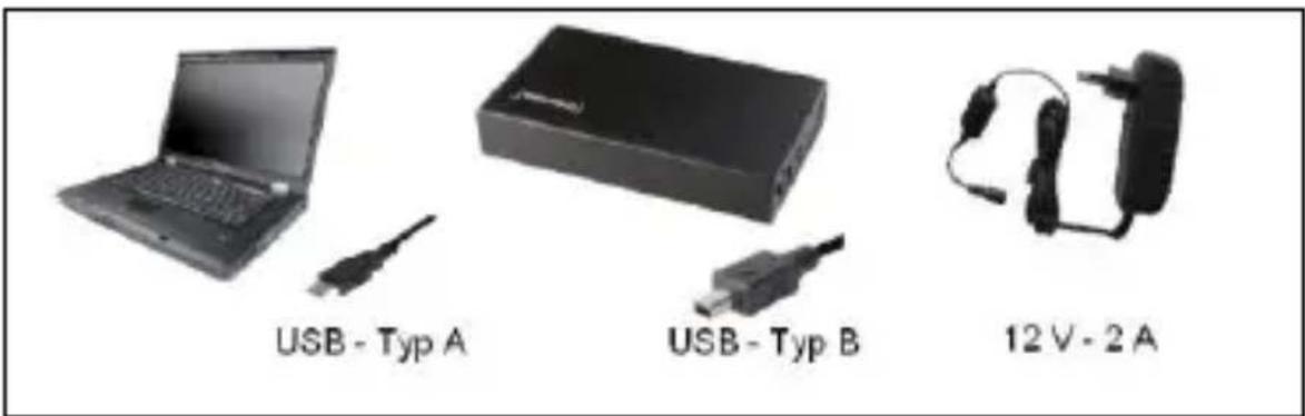 INTENSO Memory Tower - Connexion du disque dur: - 1