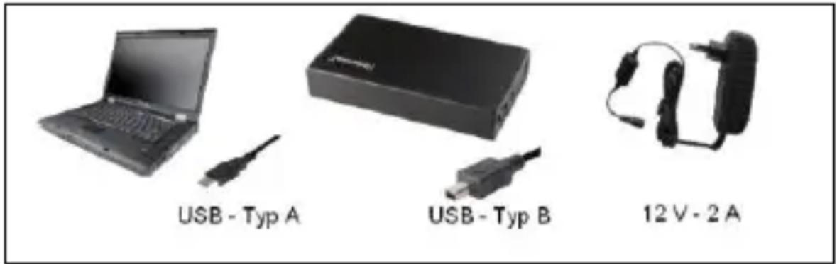 INTENSO Memory Tower - Podłuczanie dysku twardego: - 1