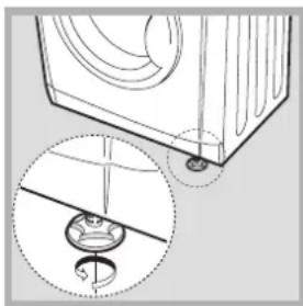 INDESIT IDVA 835 EU - Egalisatie/Nivellering van de droger - 2