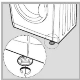 INDESIT IDVA 835 EU - Ausrichtung des Wäschetrockners - 2