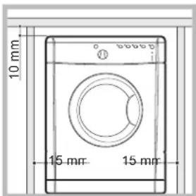 INDESIT IDVA 835 EU - Aufstellungsort des Wäschetrockners - 1