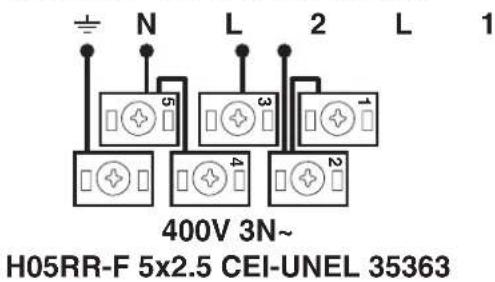 INDESIT KN6C61A(X)NL - Collegamento elettrico Montaggio cavo di alimentazione - 4