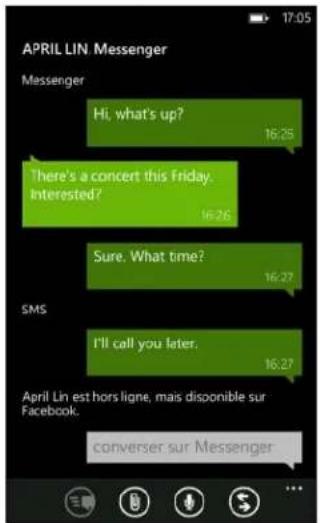 HTC Radar - Envoyer des SMS et chater dans un seul endroit - 1