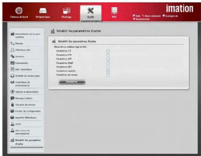 Imation DataGuard R4 - RéTABLIR LES PARAMÉTRES D'USINE - 1