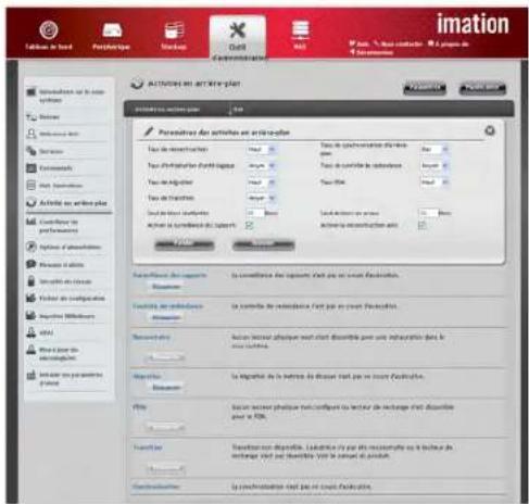 Imation DataGuard R4 - PARAMÉTRES DES ACTIVITÉS D'ARRÊRÉ-PLAN - 1