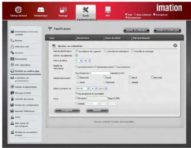 Imation DataGuard T5R - PLANIFICATION DES ACTIVITES D'ARRÊRE-PLAN - 1