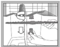 INDESIT DFP 2731 NX EU - Cleaning the sprayer arms - 1