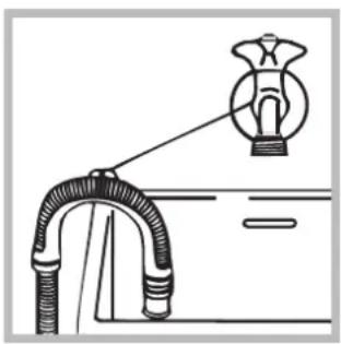 INDESIT PWC 91271 W (EU) - Raccordement du tuyau de vidange - 2