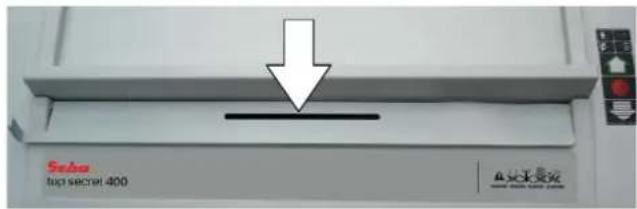 GEHA Top Secret 400 S6 - Destroying credit cards, CDs, discs or DAT cassettes: - 1