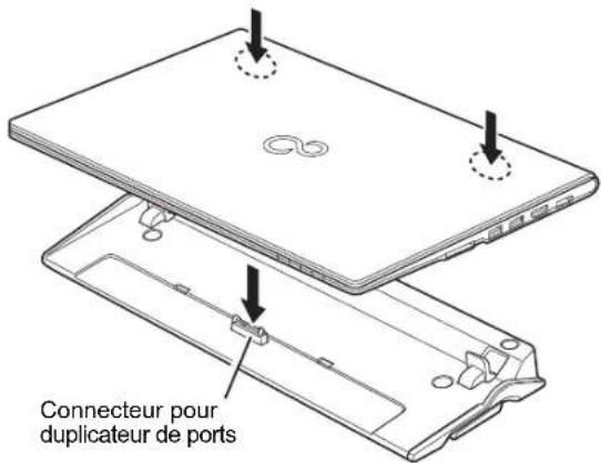 FUJITSU LIFEBOOK U772 - Installation du duplicateur de ports - 2
