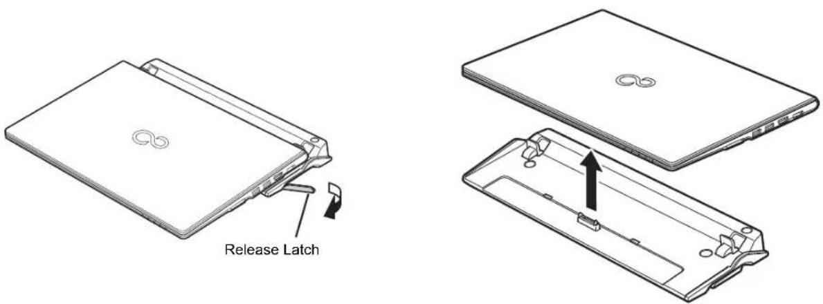 FUJITSU LIFEBOOK U772 - Detaching Port Replicator - 1