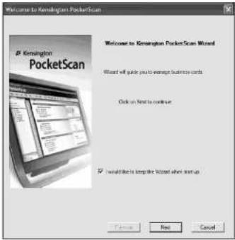 KENSINGTON PocketScan - Uruchomienie kreatora - 1