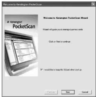 KENSINGTON PocketScan - Start-Up Wizard (Assistente de Arranque) - 1
