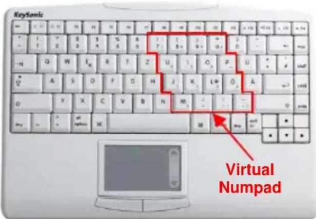 KeySonic ACK540 MACRF - Keys with double functions - 1