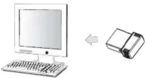 KeySonic KSM1000RFM - Herstellen der Verbindung zwischen Receiver und Maus - 1