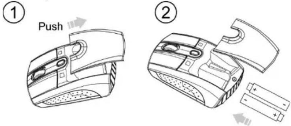 KeySonic KSM1000RFM - Installing the batteries - 1