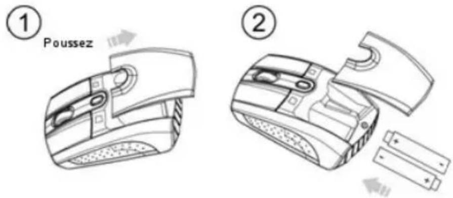 KeySonic KSM1000RFM - Installation des piles - 1