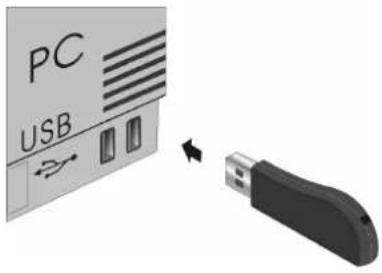 KeySonic ACK340 RF+ - Installation of the USB receiver - 1
