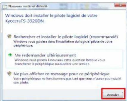 KYOCERA FS2020DKL3 - Installation du pilote de l'imprimante sur un ordinateur équipé de Windows - 5